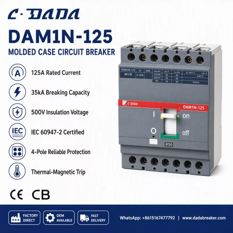 Garantindo a integridade da subdistribuição: a solução C·DADA DAM1N-125 MCCB